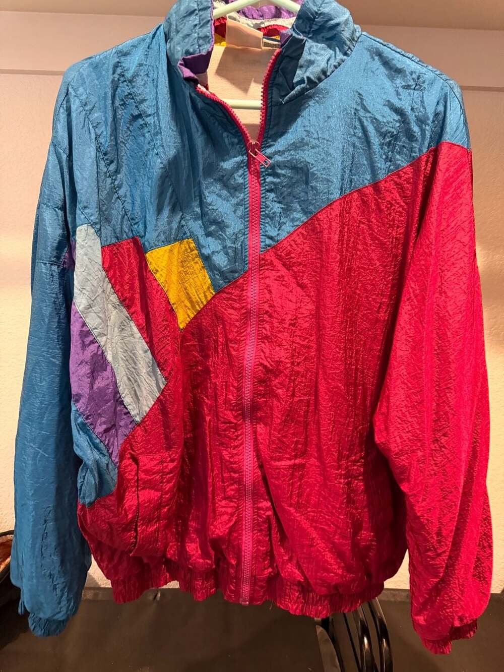 Rock Creek Casuals Vintage Colorblock Windbreaker Size L 90s Full Zip